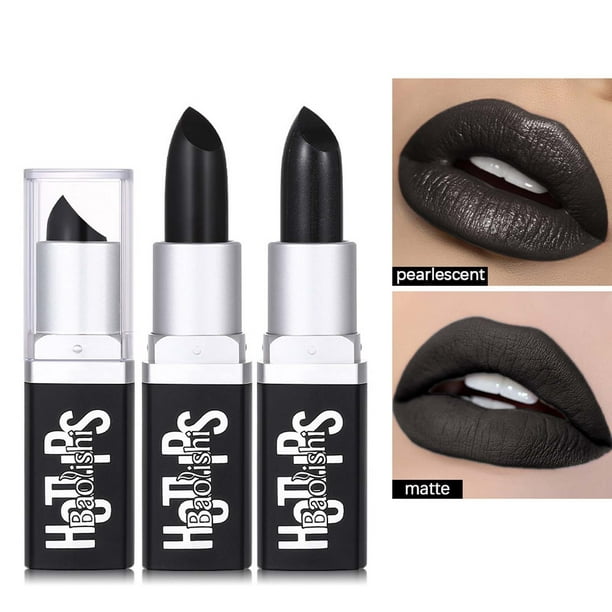 Pintalabios Negro Ganfancp Maquillaje 1X Barra de labios