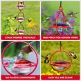 thumbnail image 5 of Mosaic Birds Recycled Glass and Metal Hummingbird Feeder for Outdoors - Hanging Bird Decor for Gardens - Red, 5 of 8