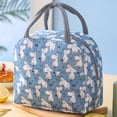 thumbnail image 5 of Bolsa térmica para el almuerzo para mujer, bolsa térmica reutilizable para el almuerzo, para el trabajo, la oficina, viajes, picnic, llama rosa, 5 of 5