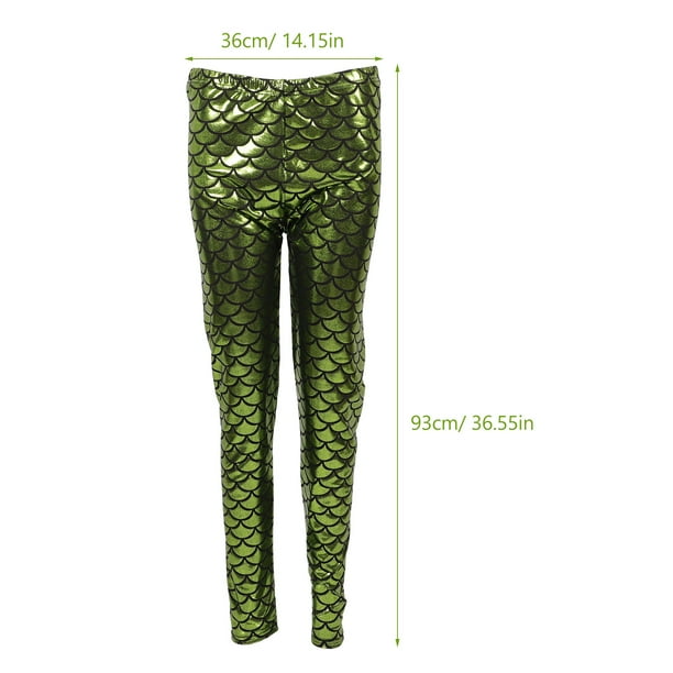 1Pc Chic Sexy Leggings Fish Scale Leggings for Woman XL Green Walmart