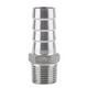 thumbnail image 1 of Conector de cola de manguera de púas de instalación de tubería de agua de rosca macho de acero inoxidable (1/2 "x 19 mm), 1 of 3