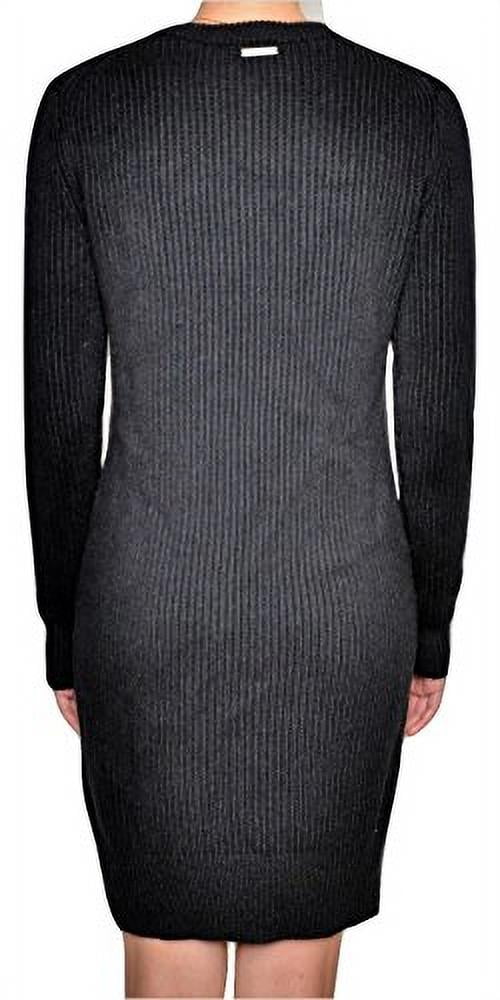 ribbed sweater dress michael kors Michael Kors Women's Ribbed Knit Cotton Blend Sweater Dress (X-Small, Pearl  Heather)