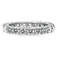 thumbnail image 2 of BERRICLE Sterling Silver Wedding Rings Round Cut Cubic Zirconia CZ Anniversary Eternity Ring for Women, Rhodium Plated Size 6.5, 2 of 10
