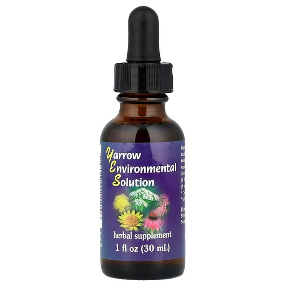 Flower Essence Services - Yarrow Environmental Solution Organic Supplement Drops - 1 oz.