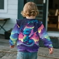 thumbnail image 4 of Yuyamidu Galaxy Dragon Sweatshirt Girls 1T-2T Long Sleeve Ruffle Shoulder Crewneck Sweatshirts Pullover Tops Y2K Outfits Soft Cozy Everyday Clothes for Fall, 4 of 8