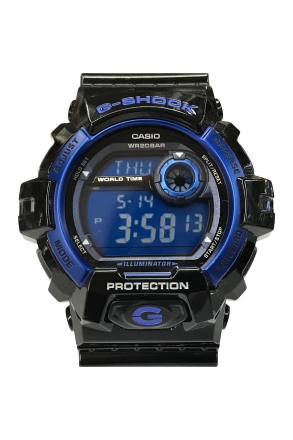 Pre-Owned CASIO G-SHOCK Casio Men's Quartz Digital Watch Black Blue G-8900A-1JF T1