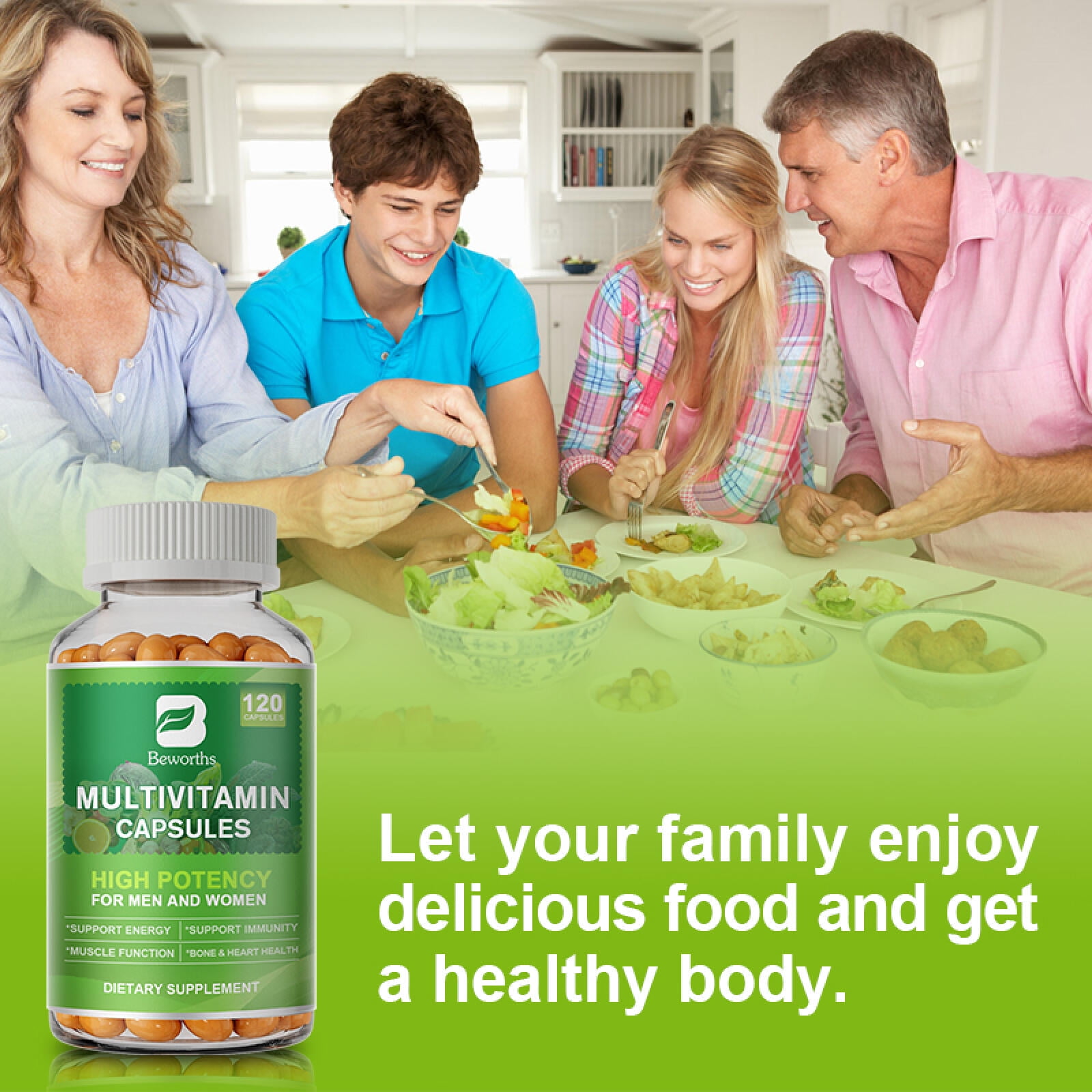 (2 Pack) B BEWORTHS Multivitamin Supplement for Daily Wellness, 240 Total Softgels