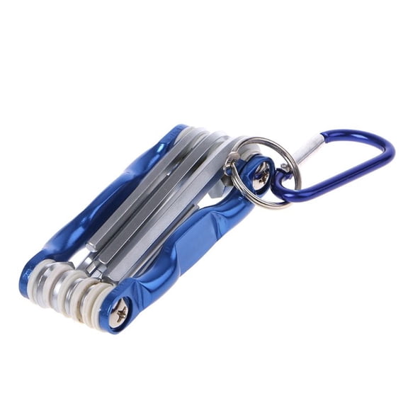 8pcs Portable Foldable Key Hex Wrench Set Inner Hexagon Spanner Allen Wrench Screw Repair Tools