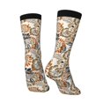 thumbnail image 5 of Uemuo Floral Paisley Pattern Women's Crew Socks, Soft Durable Breathable Moisture-Wicking with Odor Control Cotton socks, 5 of 9