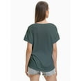 thumbnail image 5 of Women's Short Sleeve V-Neck T-Shirt - Casual Summer Tee Top - Soft Lightweight Fit - Cute Basic Tops, 5 of 6
