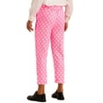 thumbnail image 3 of INSPIRE CHIC Polka Dots Pants for Men's Slim Fit Business Printed Cropped Dress Trousers, 3 of 4