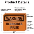 thumbnail image 2 of (2 Pack) Herbicides In Use OSHA Warning Sign 10 Inch X 7 Inch Vinyl Label Decal Sticker Weather Resistant, UV Protected for Workplace, Business, and Construction Site, Made in the USA, 2 of 7