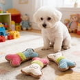 thumbnail image 3 of Plush Two-Tone Pet Toy For Teething, Cats And Dogs To Entertain Themselves, Interactive Pet Toys, Pet Chew Toys,Pet Toys for Self Play,Gifts for Pets and Pet Lovers(A), 3 of 5