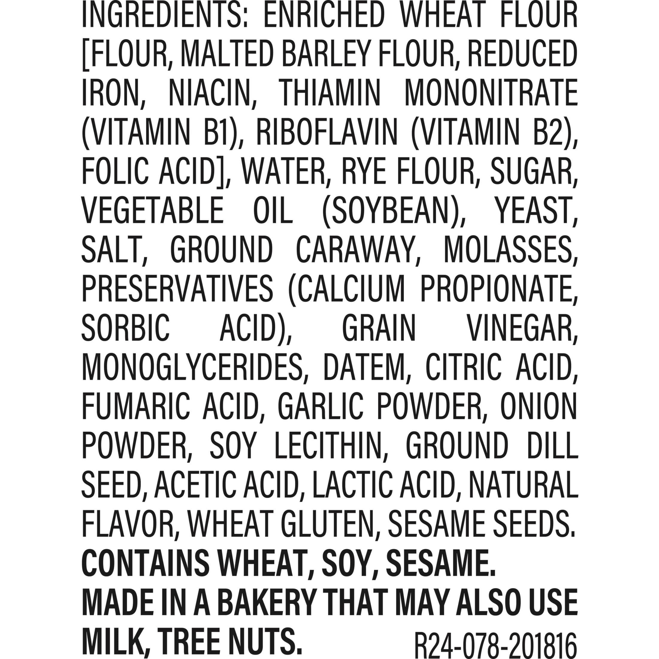 Arnold Seedless Jewish Rye Bread, 16 oz, Rye Bread, Bag