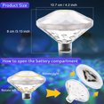 thumbnail image 3 of Mistaha 1PCS 0.5W 7LEDs Lumière Flottante RGB pour Piscine Baignoire Lampe Colorée 8 Modes d'Éclairage/ IP65, 3 of 8