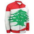 thumbnail image 5 of Lebanon Flag Baseball Jersey Fashion Ribbed Sleeve Man Women's Jacket Motion Tops XXS-6XL, 5 of 7