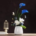 thumbnail image 6 of Coolmade 10pcs Calla Lily Bridal Wedding Bouquet Lataex Real Touch Artificial Flower Home Party Decor (Light Blue), 6 of 8