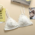 thumbnail image 2 of Bralette for Women Triangle Cups Removable Padded Wire Free Pull On Closure, 2 of 6
