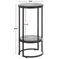 thumbnail image 3 of SAFAVIEH Gunther 28" Round End Table, Marquine Black Marble/Black, 3 of 9