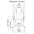 thumbnail image 5 of Realspace® Hurston Bonded Leather High-Back Executive Chair, Black, BIFMA Compliant, 5 of 6