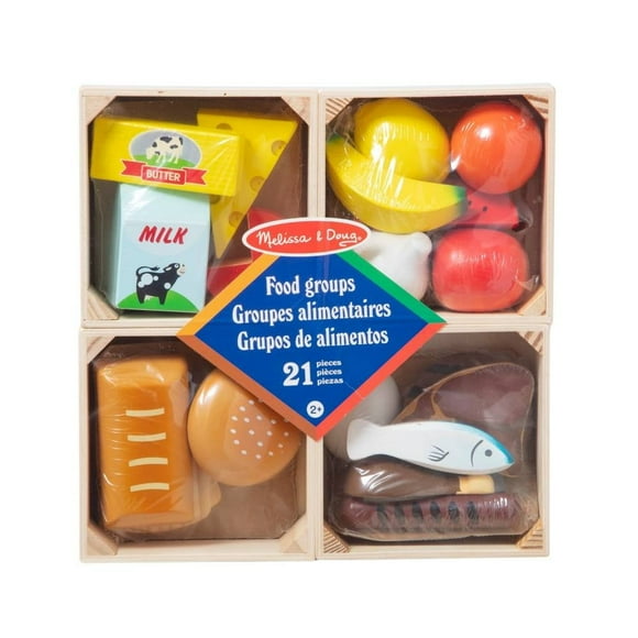 Set de madera Melissa And Doug Spin Master Grupos De Alimentos Paquete De 4