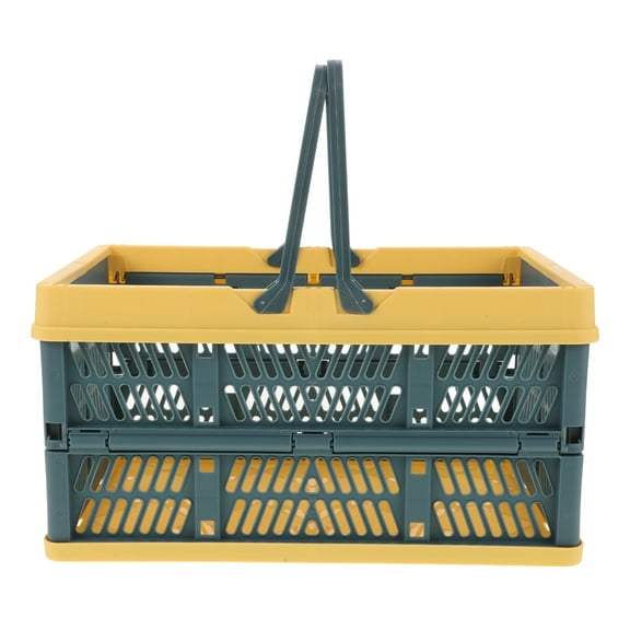 unbranded Picnic Basket for Fruit Space-saving Basket Shopping 30.00X20.00X15.50CM Blue