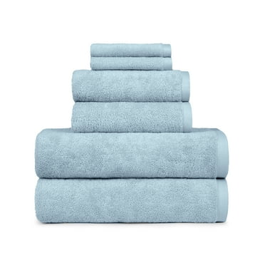 Better Homes & Gardens PowerLoft AIRRICH® Cotton 6-Piece Towel Set, Blue Drop