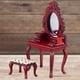thumbnail image 3 of 1/12 casa de muñecas tocador silla decoraciones madera casa de muñecas mesa silla conjunto JShteea  libre de BPA, 3 of 8