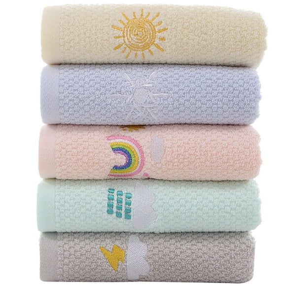 WORGEOUS 5 pcs lindas toallas de toalla de toalla de toalla de lavado toallas de algodón absorbente de toallas