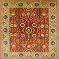 thumbnail image 1 of Ahgly Tapis d'Intérieur Carré Moderne Mi-Siècle Rouge Oriental, 4 Pieds Carré, 1 of 6