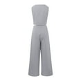 thumbnail image 7 of BLOCLOALO 2 Piece Lounge Set Sleeveless Tops Women's Fashionable Vest Wide Leg Pants Set Comfortable for Daily Wear Cropped Tank Tops Trendy Business Sets Womens Lounge Outfit Grey M, 7 of 7