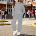 thumbnail image 2 of LNMQLPDBS Baby Girls Graphic Hoodie Set Toddler Heart Sweatshirt Kids Pullover with Kangaroo Pocket and Relaxed Fit Jogger Pants Tween Casual 2 Piece Outfit for School Sports Daily Wear, 2 of 5