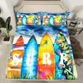thumbnail image 2 of Erosebridal Ocean Surfing Sheet Set Twin,Sea Theme Bedding Sets Twin Size,Lightweight Bed Sheets Twin,Summer Holiday Decor,3pcs, 2 of 7