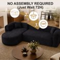 thumbnail image 5 of Leumius 109.4" Sectional Couch with L-Shaped Chaise, Boneless Modular Sectional Sofa for Living Room, Bedroom(Left- Black), 5 of 7