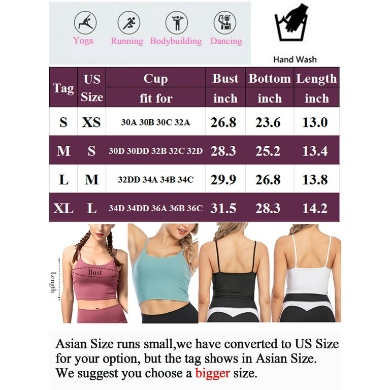 SAYFUT Women's Sports Bra With Removable Padded, Push Up Sports Bra Tube Bra  Tops Fitness Workout Running Shirts Yoga Bras Camisole Crop 