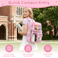thumbnail image 3 of Large Clear Backpack Heavy Duty Stadium Approved See Through Backpack Waterproof Transparent Backpacks Clear Book Bag with Reinforced Strap for School Work Travel, Black Daisy, 3 of 7
