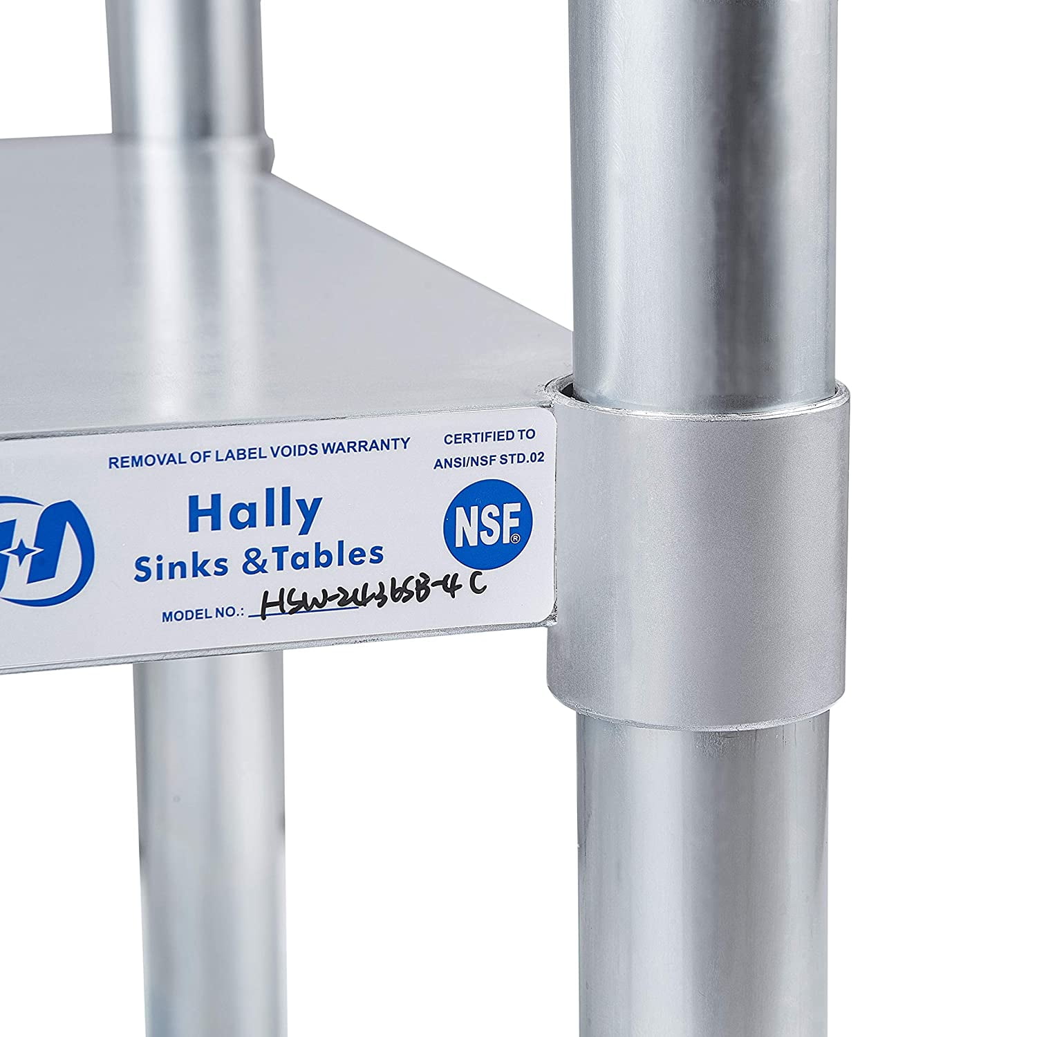 NSF Commercial Heavy Duty Table with Undershelf and Backsplash for Restaurant Home and Hotel Stainless Steel Table for Prep /& Work 24 x 30 Inches with Caster Wheels