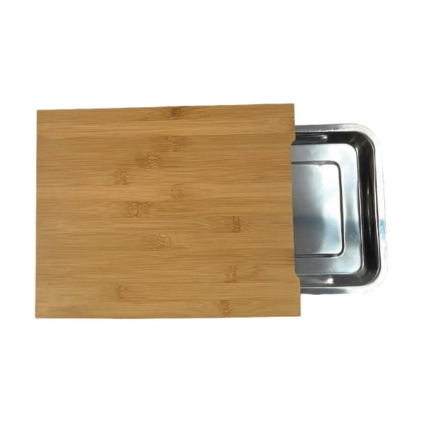 Tabla de cortar Tabla de cortar con bandeja oculta Frutas Tabla de pizza Utensilios de cocina para hornear Bandeja para servir Pan Tabla de cortar de