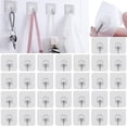 thumbnail image 1 of 30Pcs Ganchos de Pared Autoadhesivos Gancho de Pared - Ganchos Adhesivos Transparentes, Ganchos de M multicolor, 1 of 9