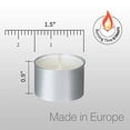thumbnail image 2 of Velas Tealight HomeLights, 8 horas de combustión, 200 unidades, color blanco, 2 of 6