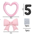thumbnail image 2 of Set de globos xfbbchh corazón de 102 cm, moño de 56 cm y número 5 de 41 cm, 2 of 5