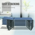 thumbnail image 6 of Miekor Furniture Outdoor Lounge Chair, 2 Pieces Aluminum Plastic Patio Chaise Lounge with 5 Position Adjustable Backrest and Wheels, All Weather Reclining Chair for Patio, Navy Blue MK2181, 6 of 6