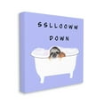 thumbnail image 3 of Stupell Industries Slow Down Baby Sloth Bubble Bath Lavender Purple, 17 x 17, Design by Ashley Singleton, 3 of 5