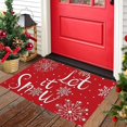 thumbnail image 1 of Felpudo decorativo navideño-let It Snow Winter Snowflake, antideslizante para interior/exterior/delantero, 1 of 5