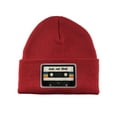 thumbnail image 1 of Gravity Threads Rad Mix Tape Patch Cuffed Beanie - Red, 1 of 1