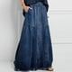 thumbnail image 4 of Faldas largas de mezclilla bohemias de gran tamaño TEELYNN para mujer, 2022, de algodón, holgadas, de verano, para mujer, 5XL, estilo bohemio, vintage, falda larga de mezclilla, 4 of 4