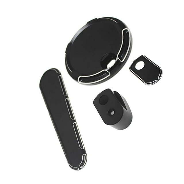 1 Kit de 3 Tapas de Tipo Accesorio de Motos Coches de Aluminio de para Glide 2008-13 de Negro