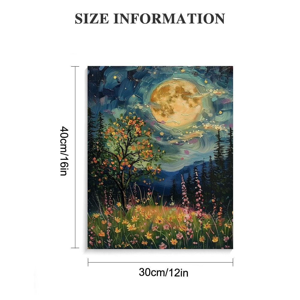 芸術写真 Nature Photograph Full Moon Art Print Artful Moonlight Cliff | Full Moon & Nature Landscape Wall