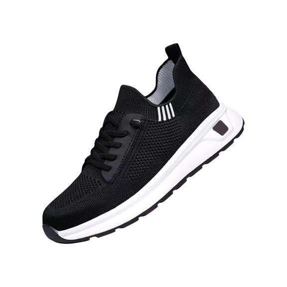 NOKIO Mens Hiking Sneakers S𝗅ip On Elastic Strap Sport Shoes Comfortable Soft Sole Running Shoes Breathable Knit Non-S𝗅ip Athlet𝗂c Shoes Wide Width Casual Walking Shoes for Back to College