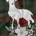 thumbnail image 2 of Coolnut Christmas Reindeer Plaid Tartan Round Tablecloth 60 in,Party Lace Round Table Cloth Water Resistant Spill Proof Large Table Cover for Kitchen BBQ Hotel Dining Party Decor, 2 of 7